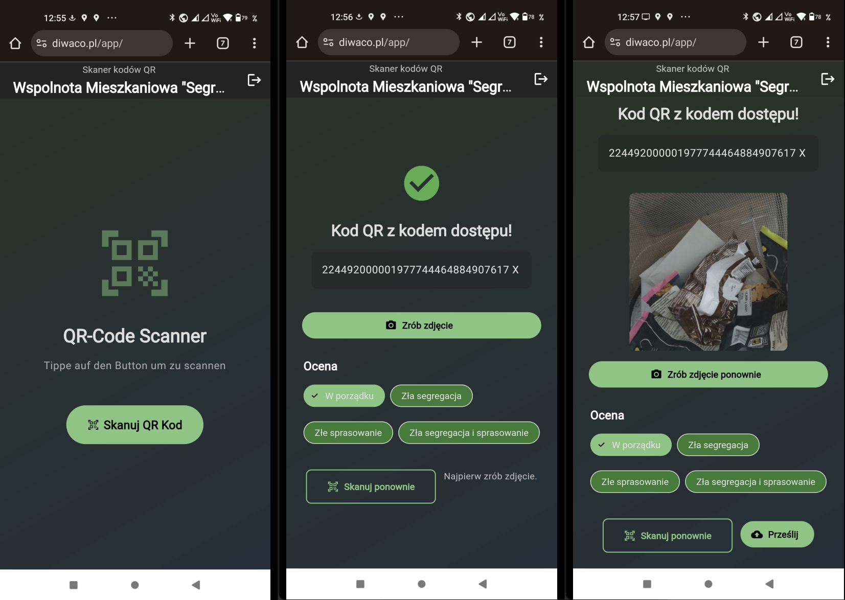 Mobilna appka systemu DiWaCo